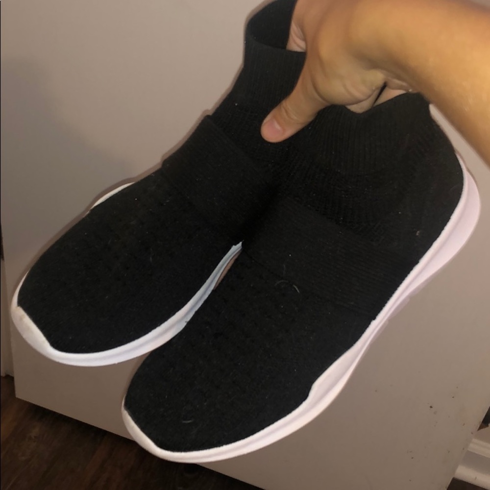 Black slip on sneakers